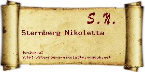 Sternberg Nikoletta névjegykártya