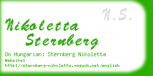 nikoletta sternberg business card